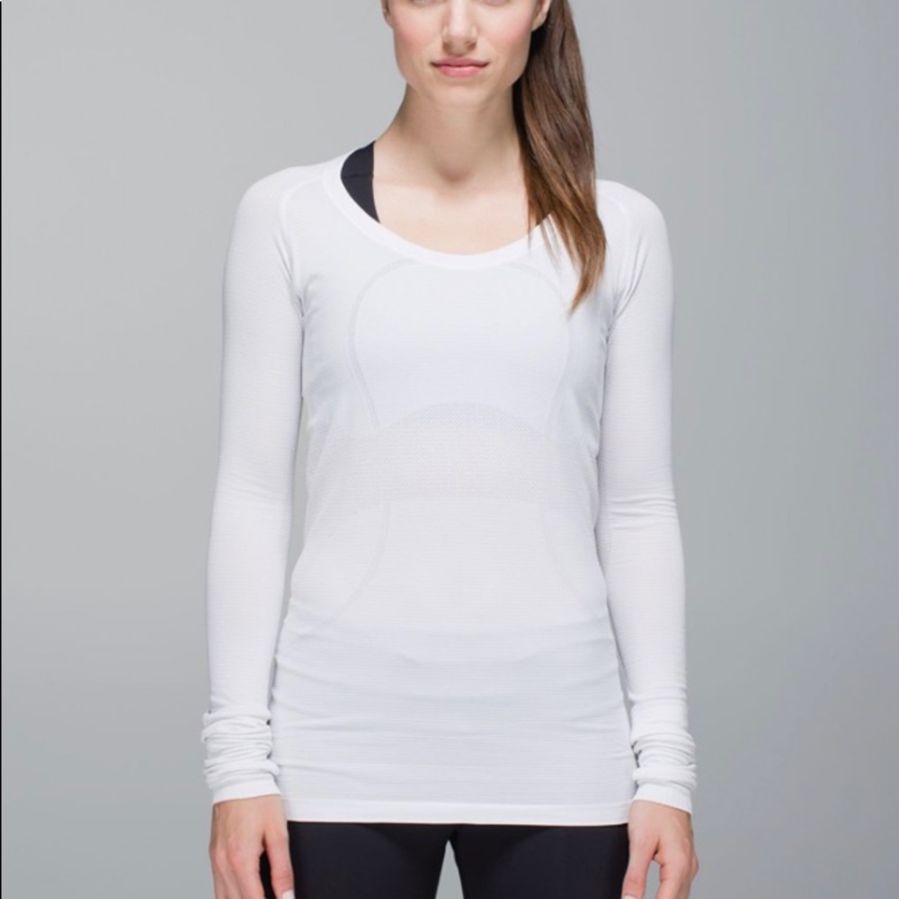 Lululemon swiftly tech white long sleeve shirt